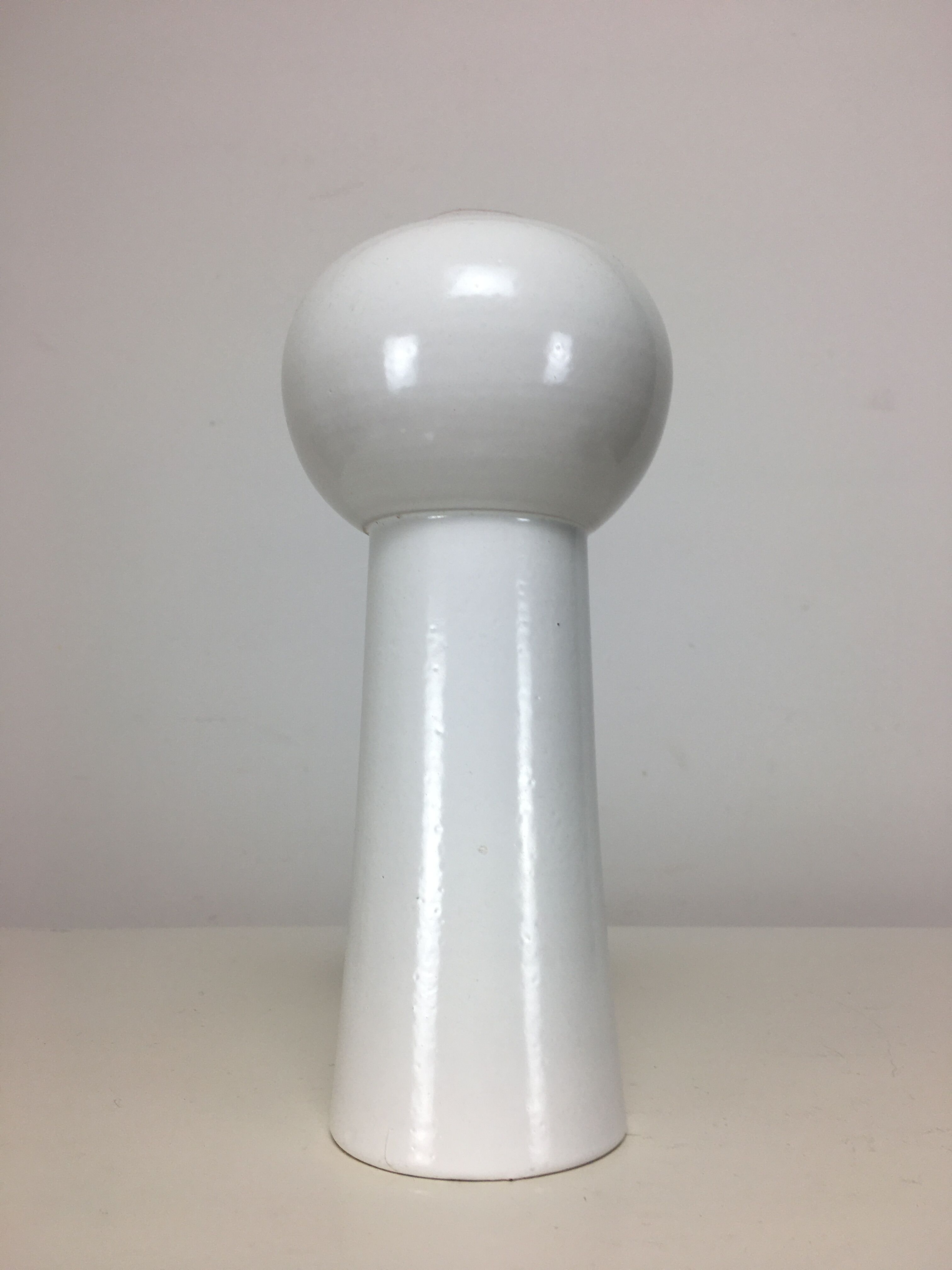 Scandinavian modernist vase, white ceramics