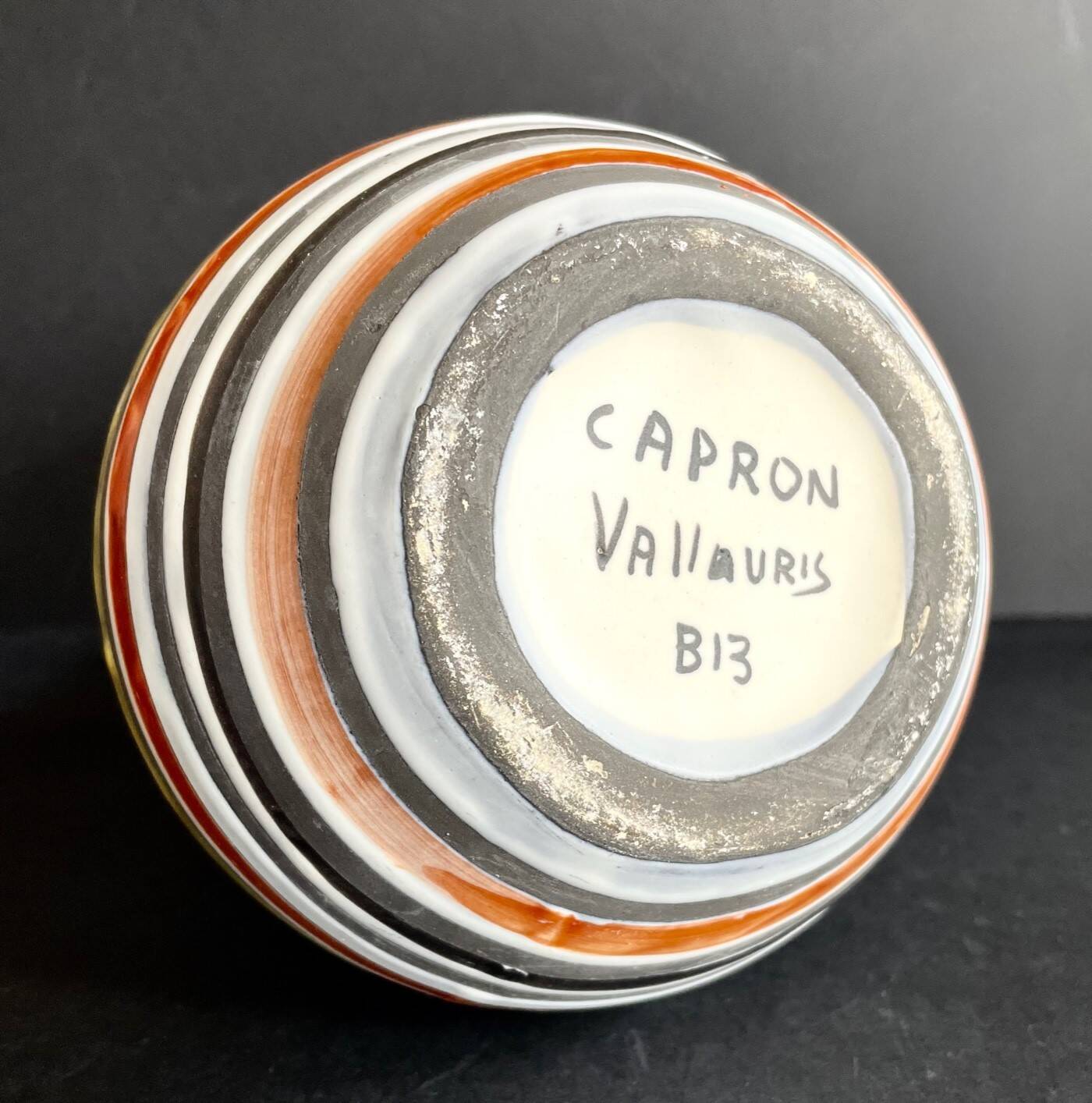 Large earthenware whiskey bottle by Roger Capron in Vallauris