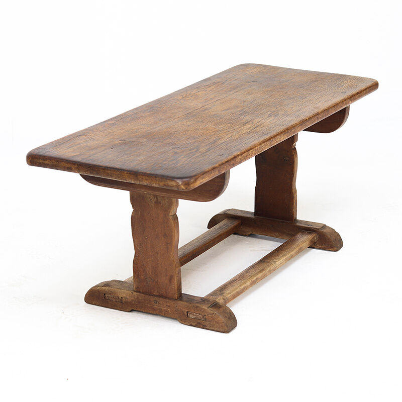 Table basse de ferme rustique antique en chêne