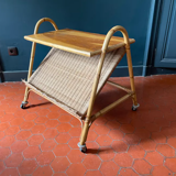 Rattan display trolley