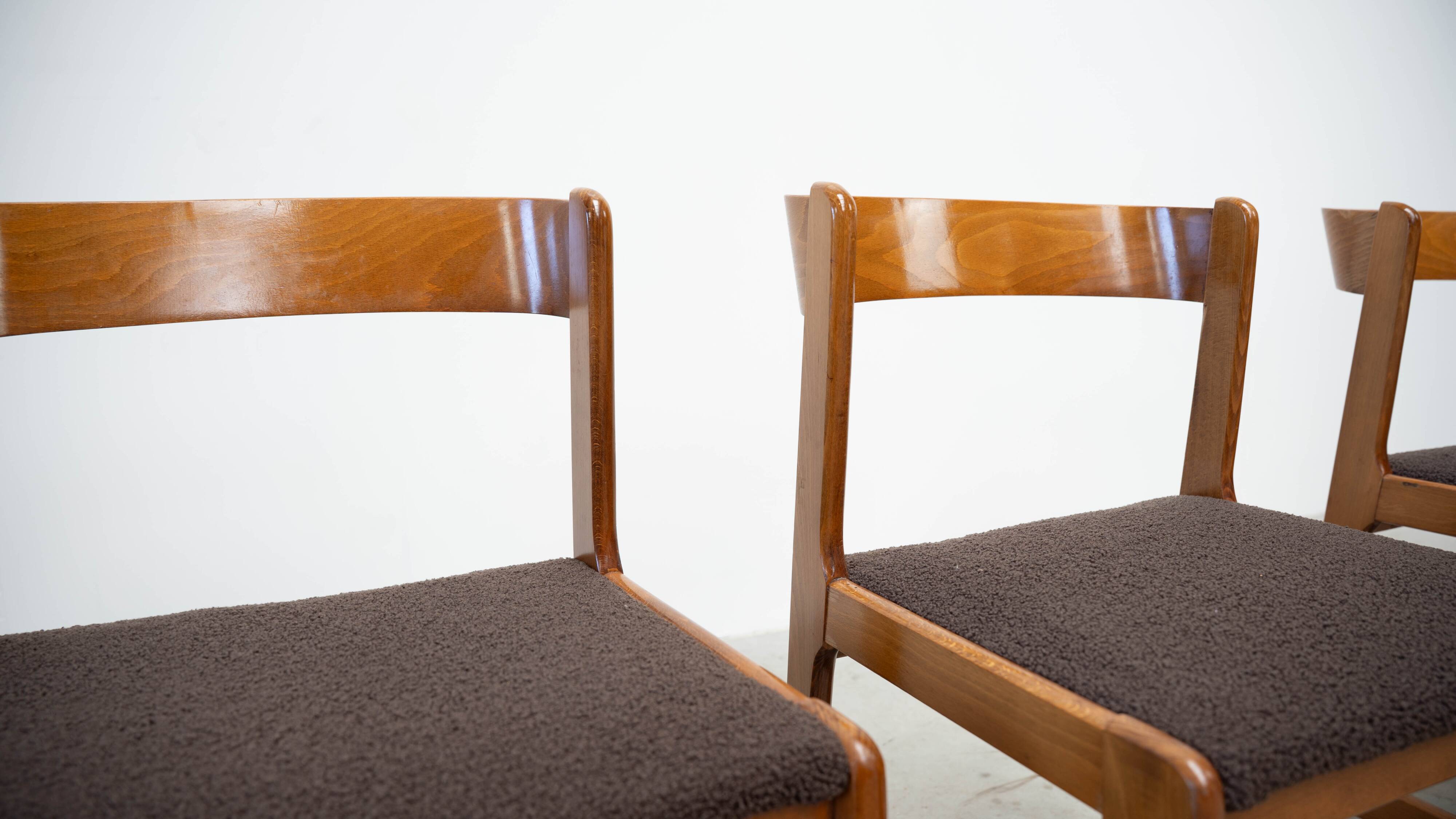 Set of four Italian dining chairs attr. to Willy Rizzo