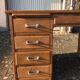 Solid oak office two caissons