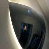pair of chrome wall lights