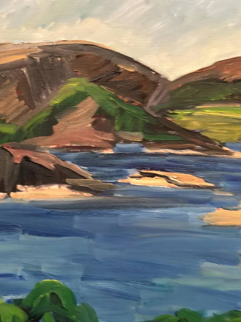 Original Swedish Oil on Canvas - "Lake" by Kersti Flyckt - Signed - Vintage and Framed - 79 × 66 cm (31.1 in × 26 in)