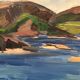 Original Swedish Oil on Canvas - "Lake" by Kersti Flyckt - Signed - Vintage and Framed - 79 × 66 cm (31.1 in × 26 in)