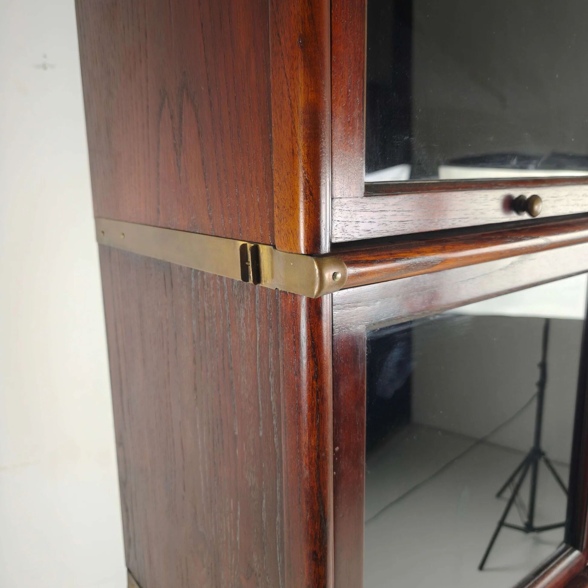 Late 20th century hardwood barrister bookcase