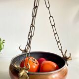 Cache-pot suspendu aux 3 buffles vintage