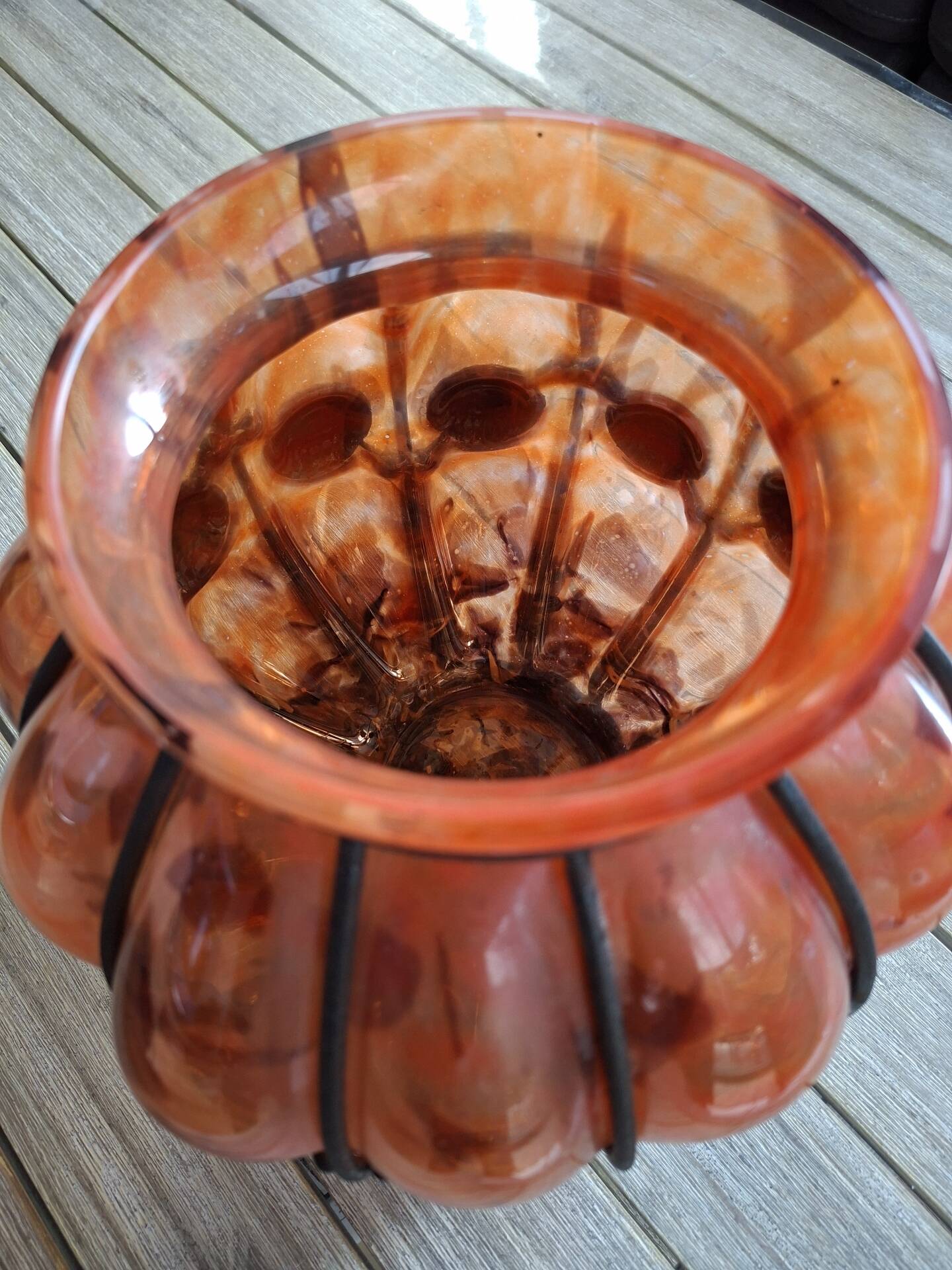 Large Art Deco vase in blown glass - Daum / Majorelle style