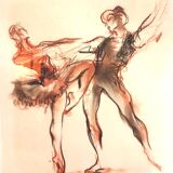 Drawing "Ballet" Paris Opera 1948