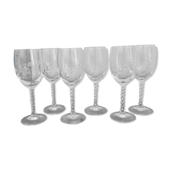 Ensemble de 6 verres à liqueur vintage