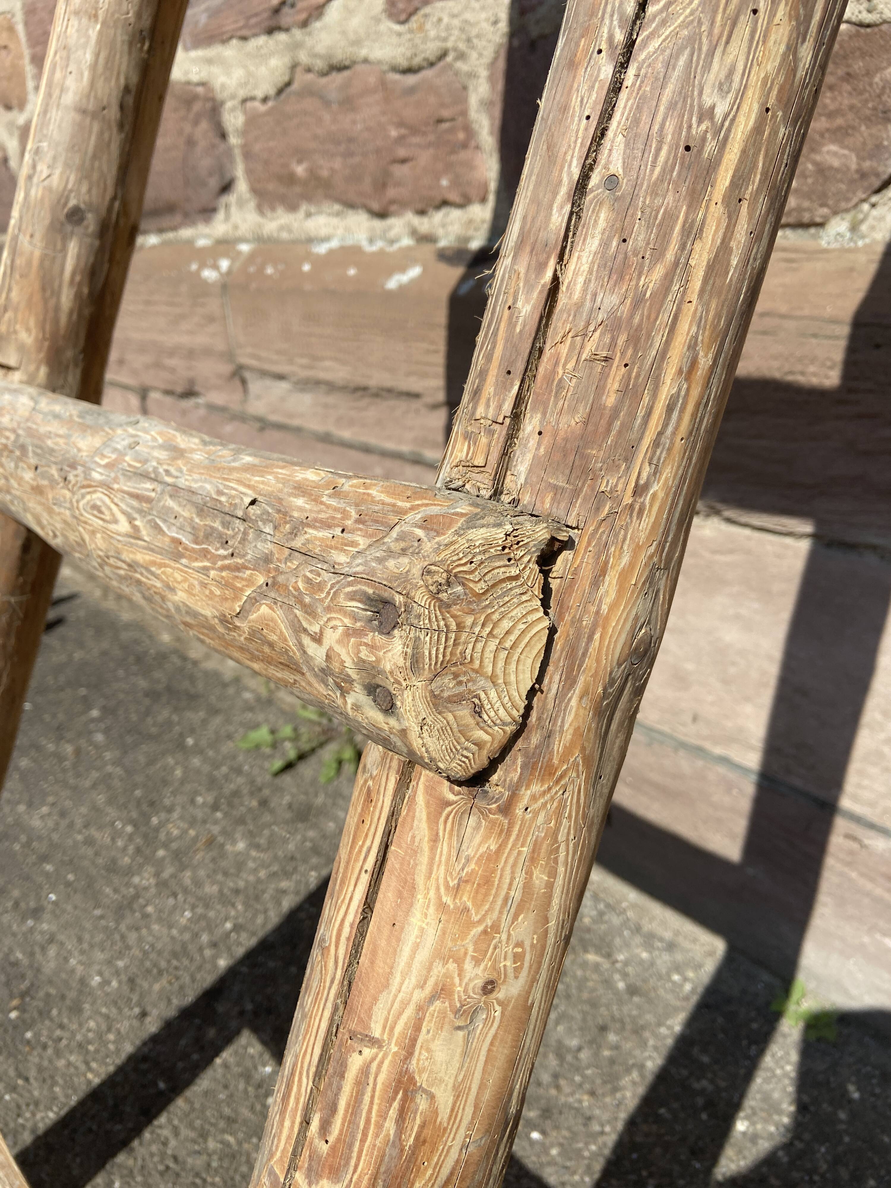 Vintage 1900s towel rack ladder