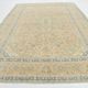 Sky Blue Hand Knotted Antique Vintage Persian Tabriz Rug, 293x407 Cm