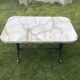 Cast-iron bistro table with marble effect