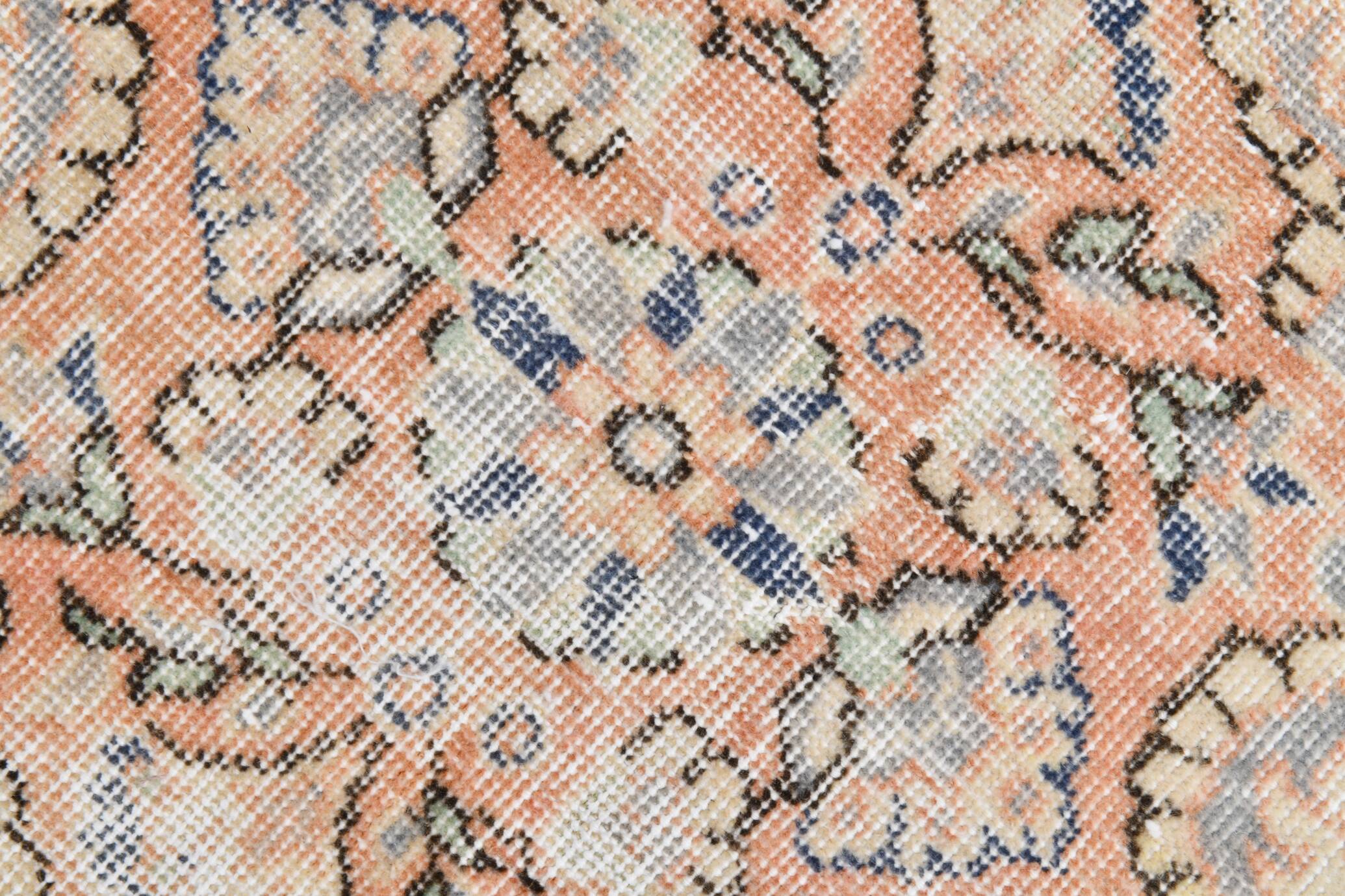 Red & Orange Large Turkish Vintage Rug, 261x351Cm