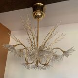 Profili studio chandelier gold plated and Swarovski crystal
