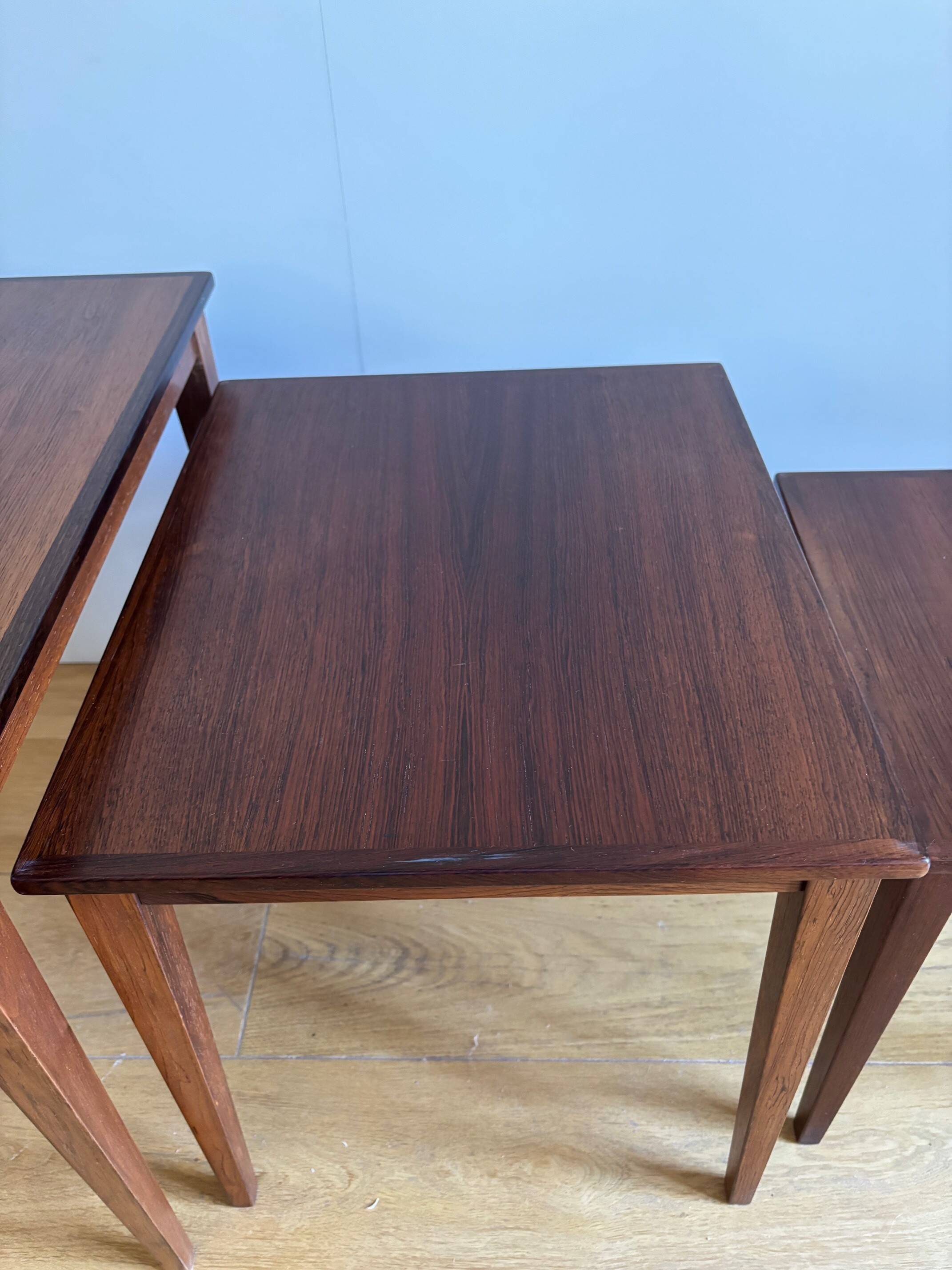 3 rosewood nesting tables - Denmark 1960s