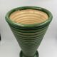 Green ceramic vase