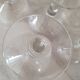 Champagne glasses in blown glass and chiseled decoration