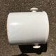 Large white glazed terracotta pot