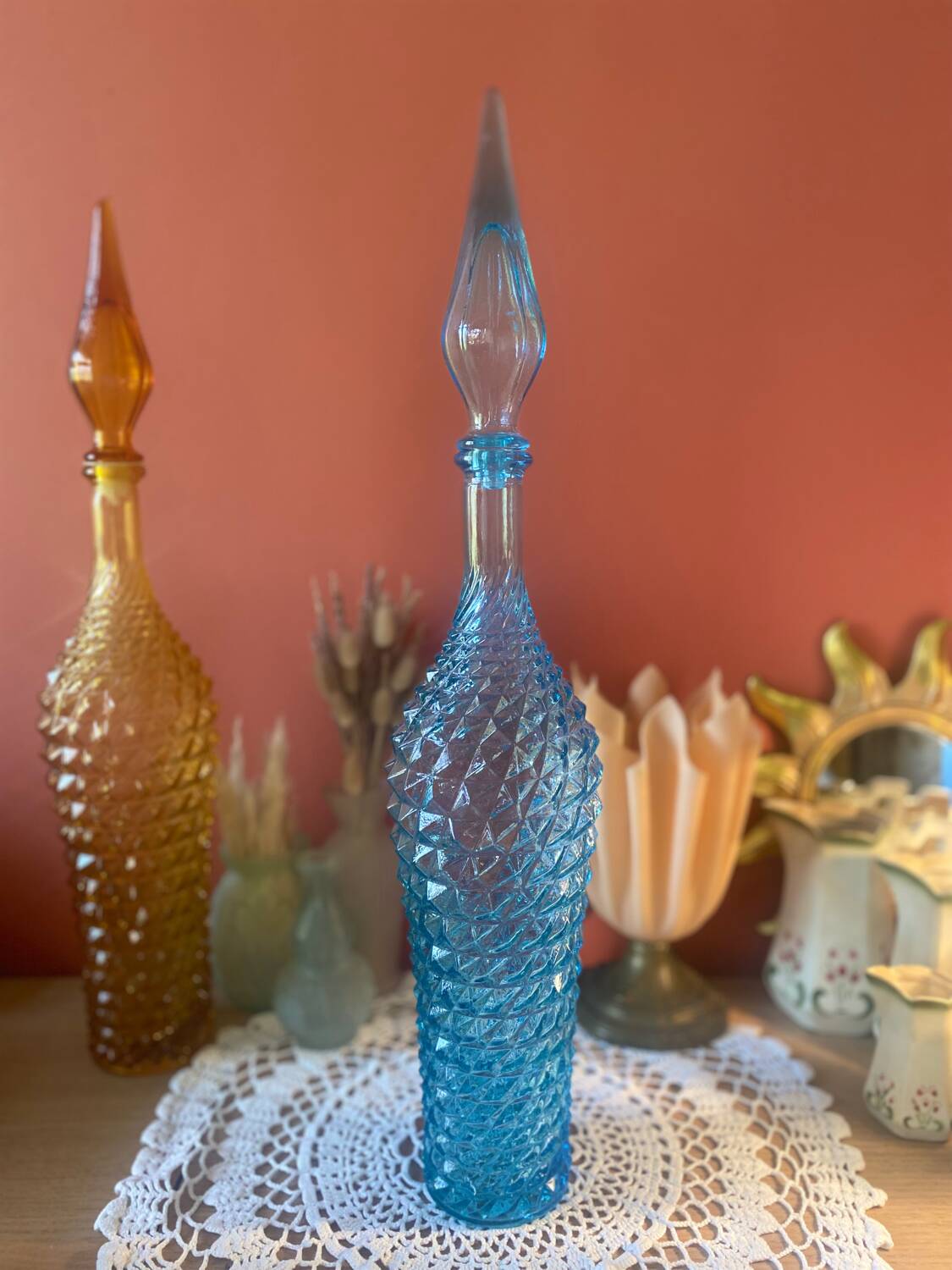 Large turquoise bottle