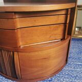 Pair bedside tables vintage teak scandinavian