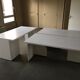 3 white "Graphis" offices of designers Osvaldo Borsani and Eugenio Gerli for Tecno
