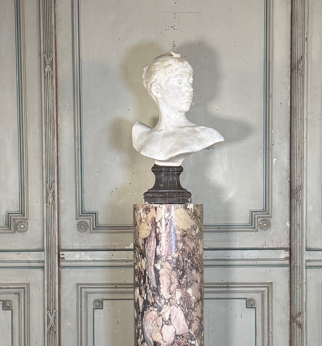 Plaster bust of Diana after Falguière, 20th century