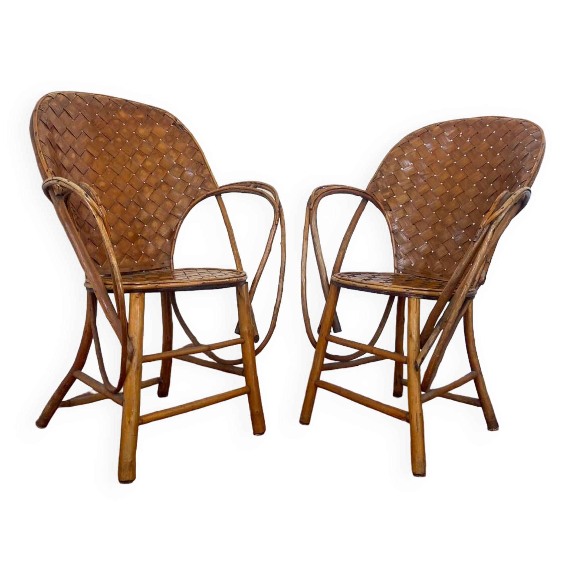 Paire de fauteuils vintage