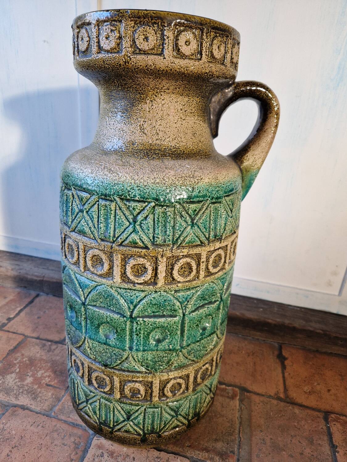 Large floor vase in ceramic Bay Keramik West Germany design 20th century