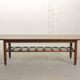 Topform Dutch Design Rosewood Coffee Table with Leather Magazine Holder 60s