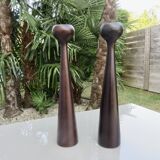 Pair of large Scandinavian candlesticks, 70s, vintage