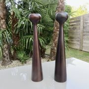 Pair of large Scandinavian candlesticks, 70s, vintage