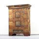 Rustic Farmhouse Folk Art Painted Bridal Cabinet in Faux-Marble
