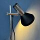 Mid-century black vintage floor lamp with two aluminium spots.