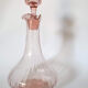 Pink glass decanter