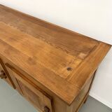 1950s Brutalist Sideboard in Solid Elm