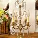 Girandole candelabra lamp in crystal and bronze