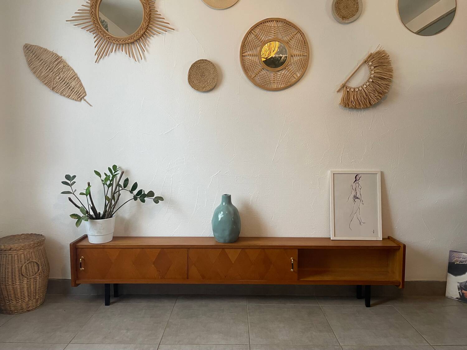 Vintage oak sideboard (shallow)