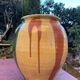 Old glazed terracotta jar