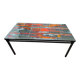 Vintage 1970s coffee table in Valauris style