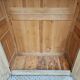 Antique wardrobe, kitchen cabinet, pinewood, creamy white