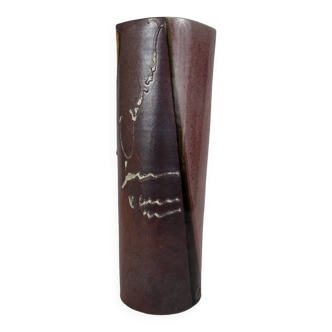 Large Jean Cacheleux ceramic vase / Puisaye