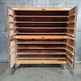 Vintage Bakery Dough Proofing Cabinet | Authentic Wooden Storage