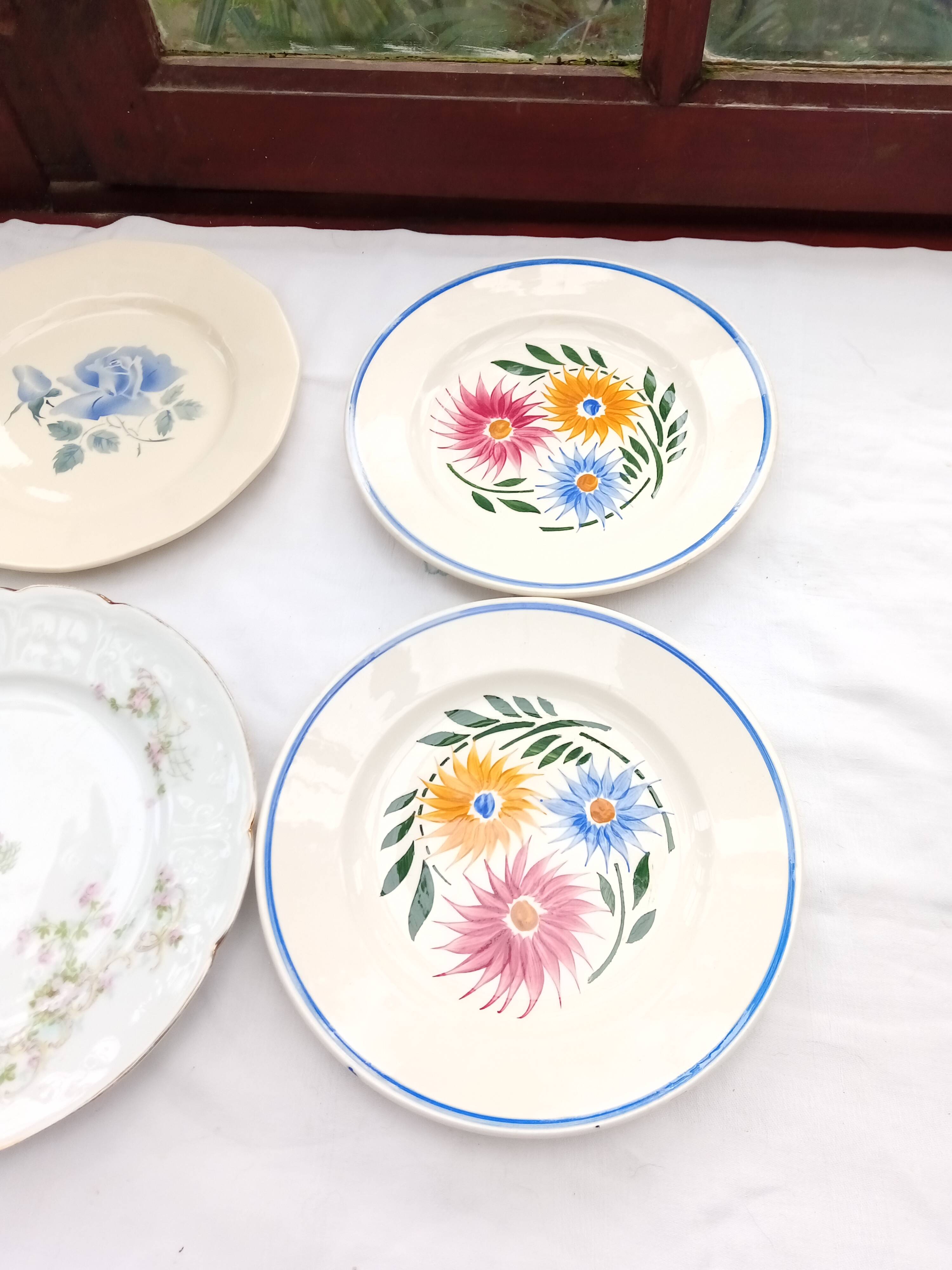 Assortment of 6 dinner plates