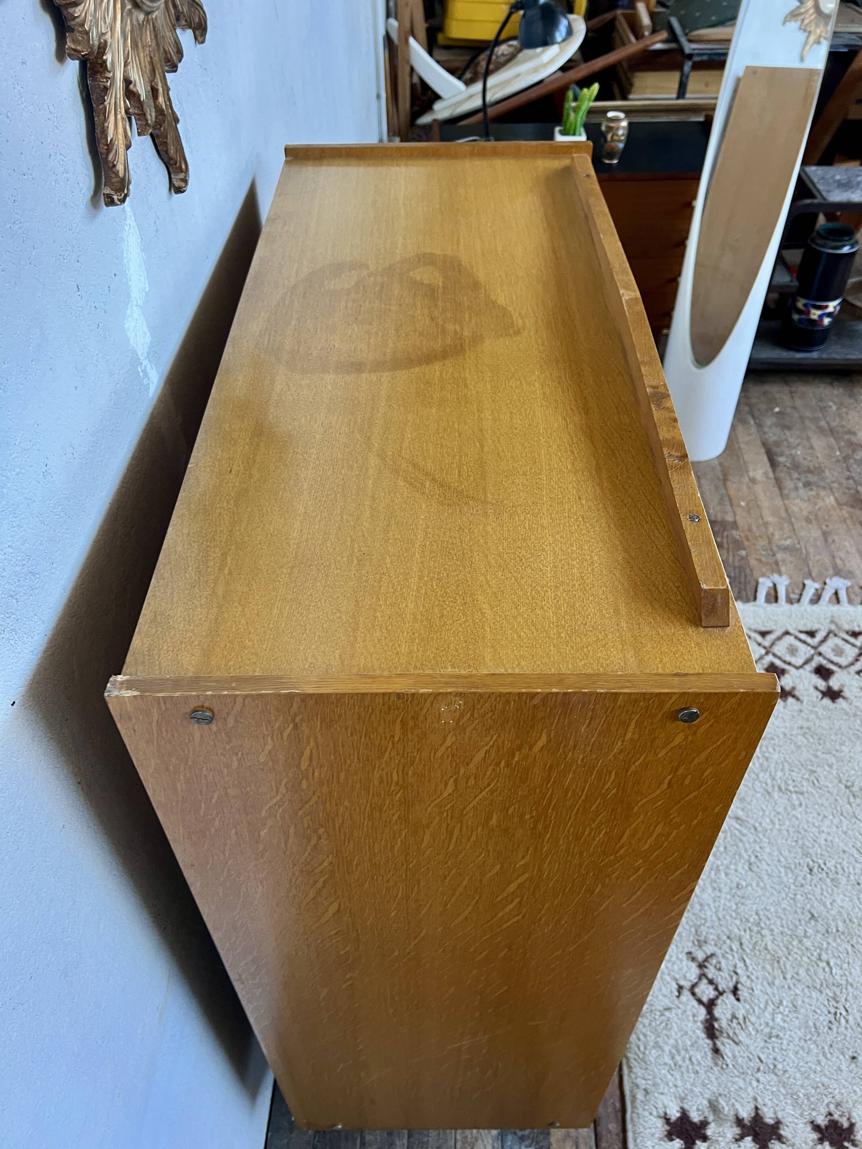 🌿 Vintage wood & cane wardrobe – Scandinavian style ✨