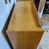 🌿 Vintage wood & cane wardrobe – Scandinavian style ✨