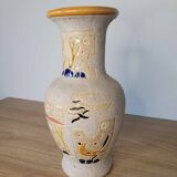 Bird stoneware vase