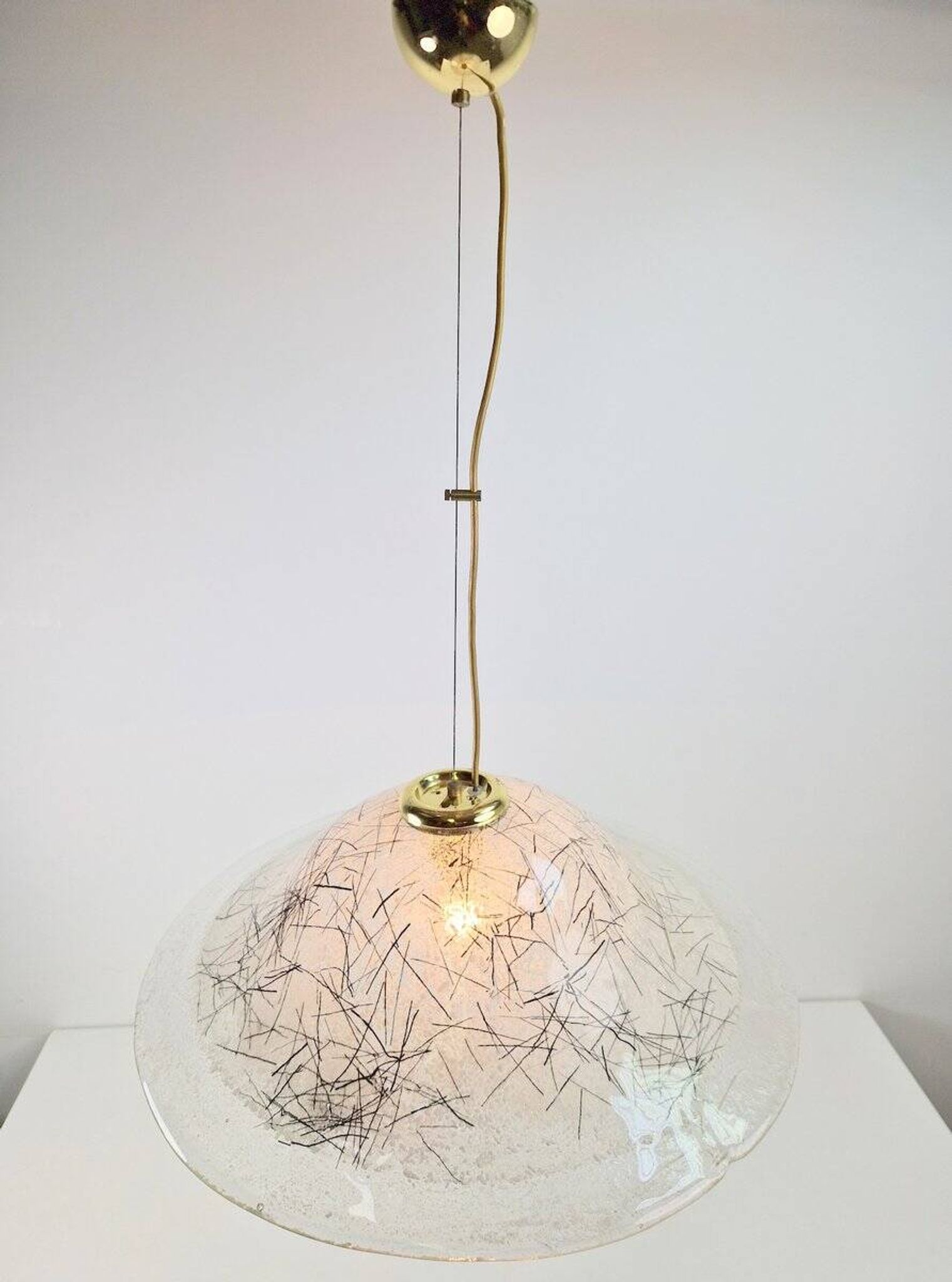 Vintage Murano Glass Pendant Lights from Kaiser-Leuchten, 1960s, Set of 2