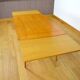 Vintage 1960s light oak table & compass legs