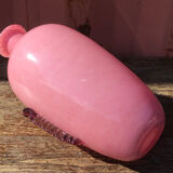 Art deco style pink glass vase